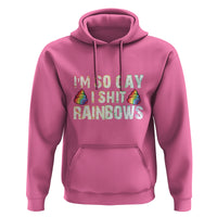 Funny LGBT Pride Hoodie I So Gay I Shit Rainbow - Wonder Print Shop