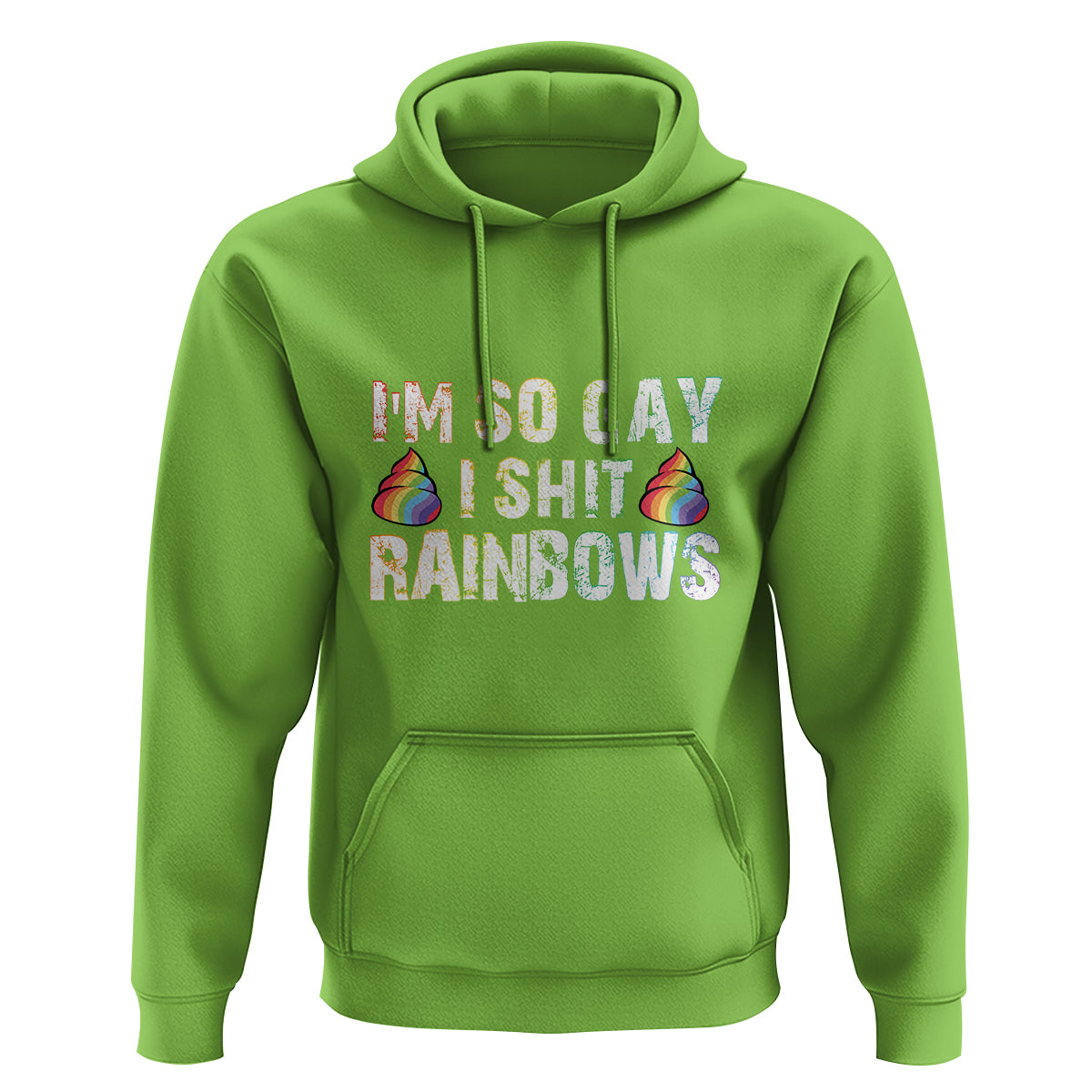 Funny LGBT Pride Hoodie I So Gay I Shit Rainbow - Wonder Print Shop