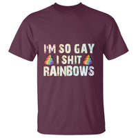 Funny LGBT Pride T Shirt I So Gay I Shit Rainbow - Wonder Print Shop