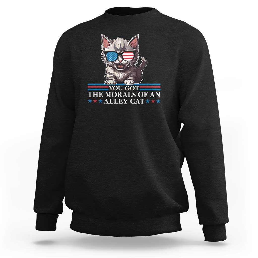 US President Election Debate 2024 Sweatshirt Morals Of An Alley Cat - Wonder Print Shop