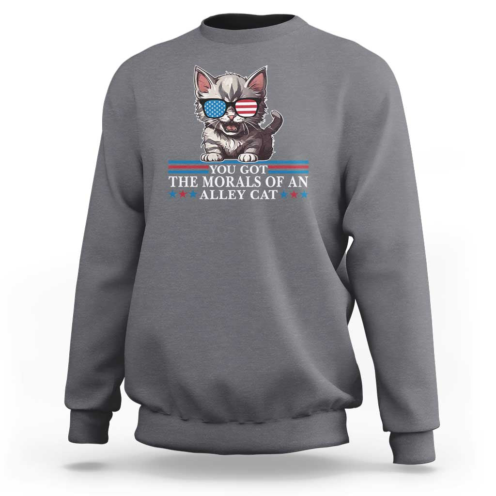 US President Election Debate 2024 Sweatshirt Morals Of An Alley Cat - Wonder Print Shop