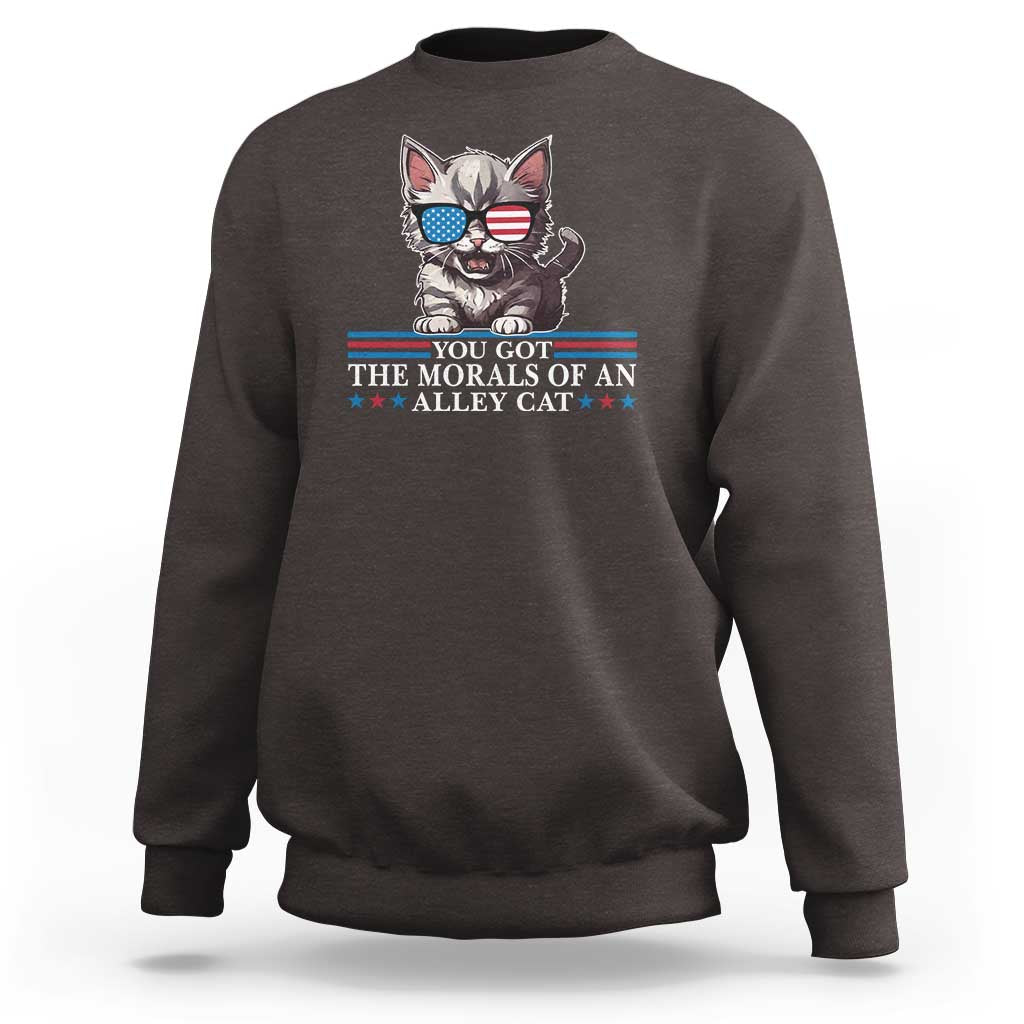 US President Election Debate 2024 Sweatshirt Morals Of An Alley Cat - Wonder Print Shop