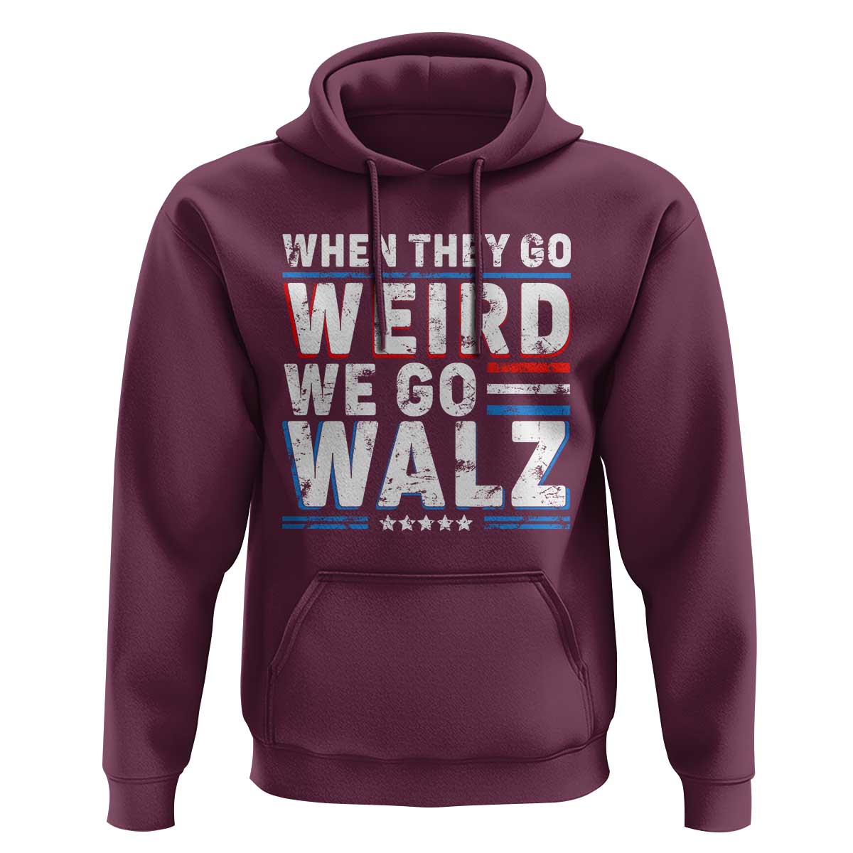Harris Walz 2024 Hoodie When They Go Weird We Go Walz - Wonder Print Shop