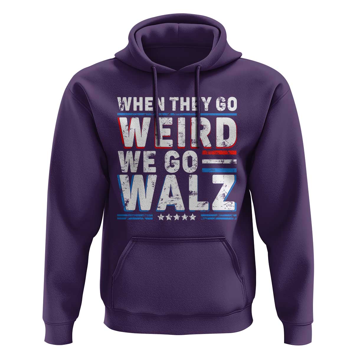 Harris Walz 2024 Hoodie When They Go Weird We Go Walz - Wonder Print Shop