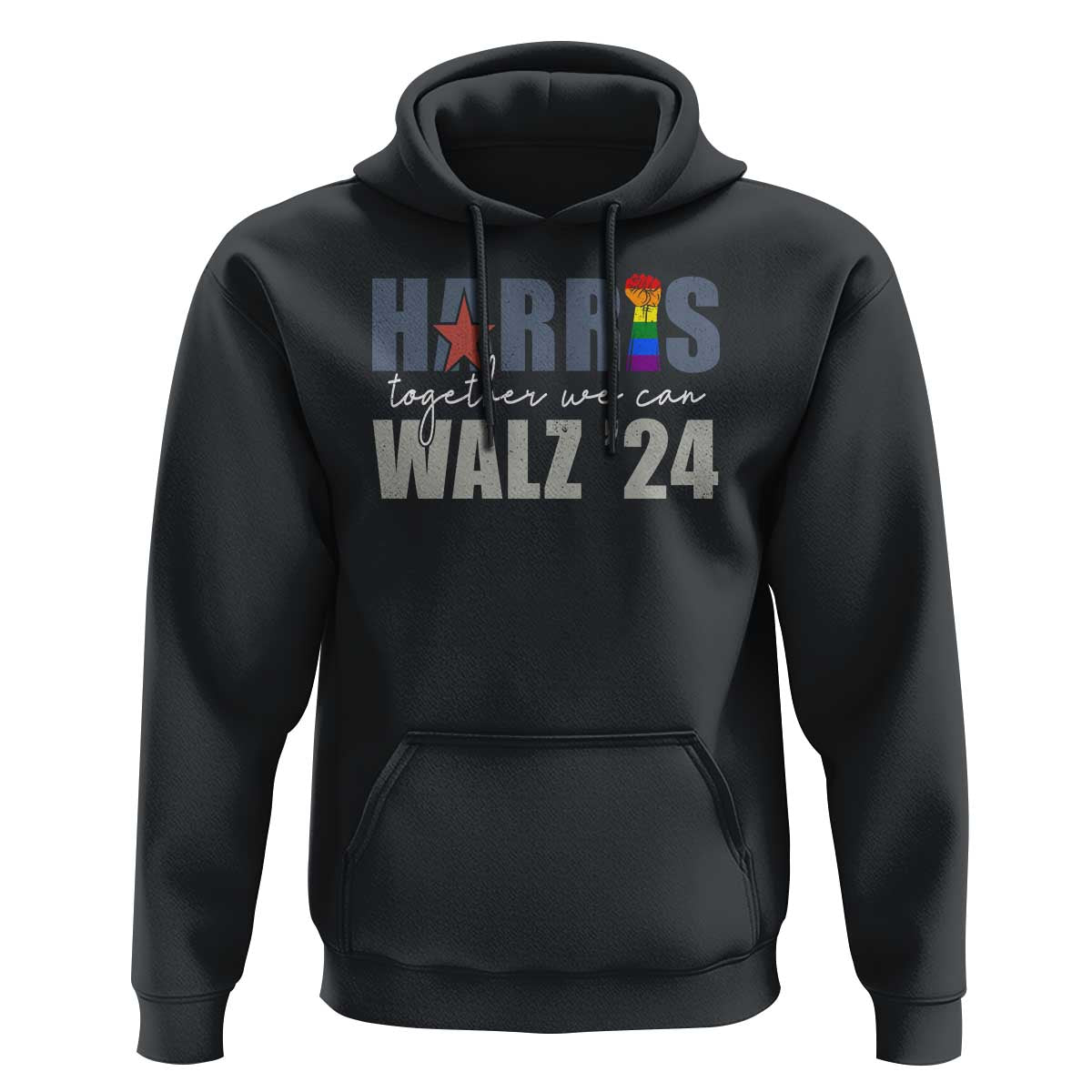 Harris Walz 2024 Hoodie Together We Can LGBTQ Rights - Wonder Print Shop