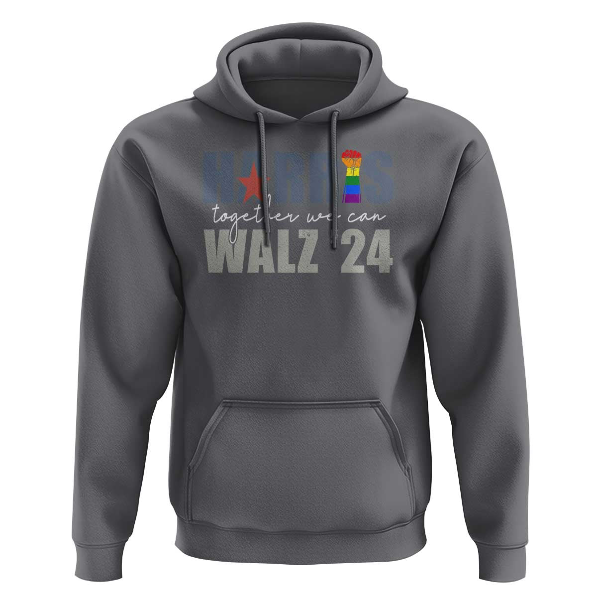 Harris Walz 2024 Hoodie Together We Can LGBTQ Rights - Wonder Print Shop
