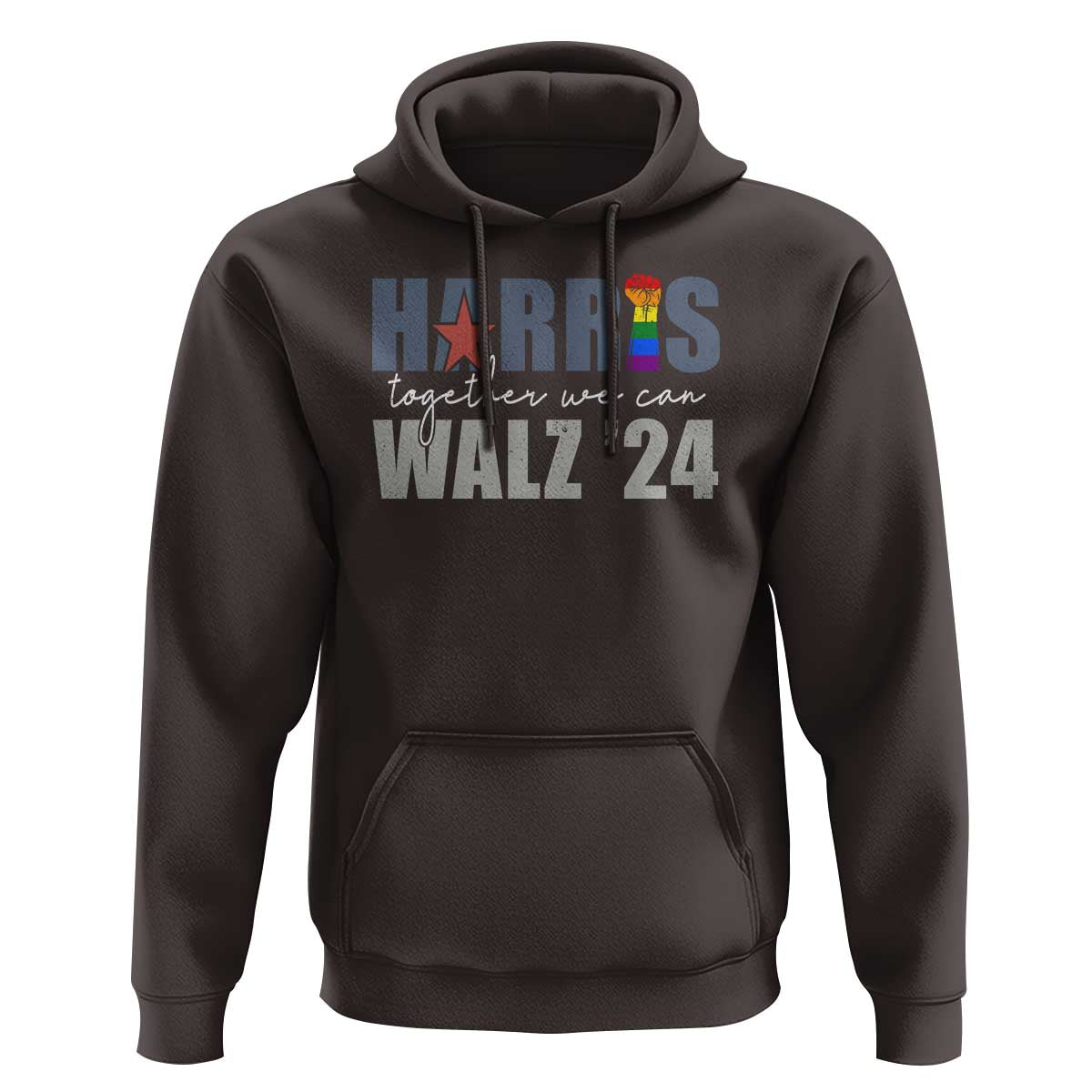 Harris Walz 2024 Hoodie Together We Can LGBTQ Rights - Wonder Print Shop