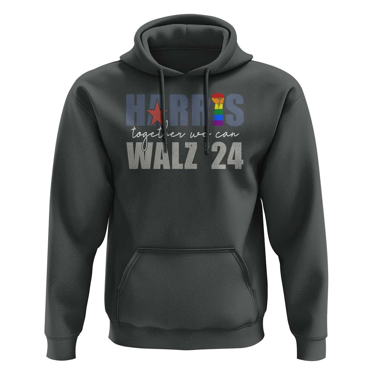 Harris Walz 2024 Hoodie Together We Can LGBTQ Rights - Wonder Print Shop