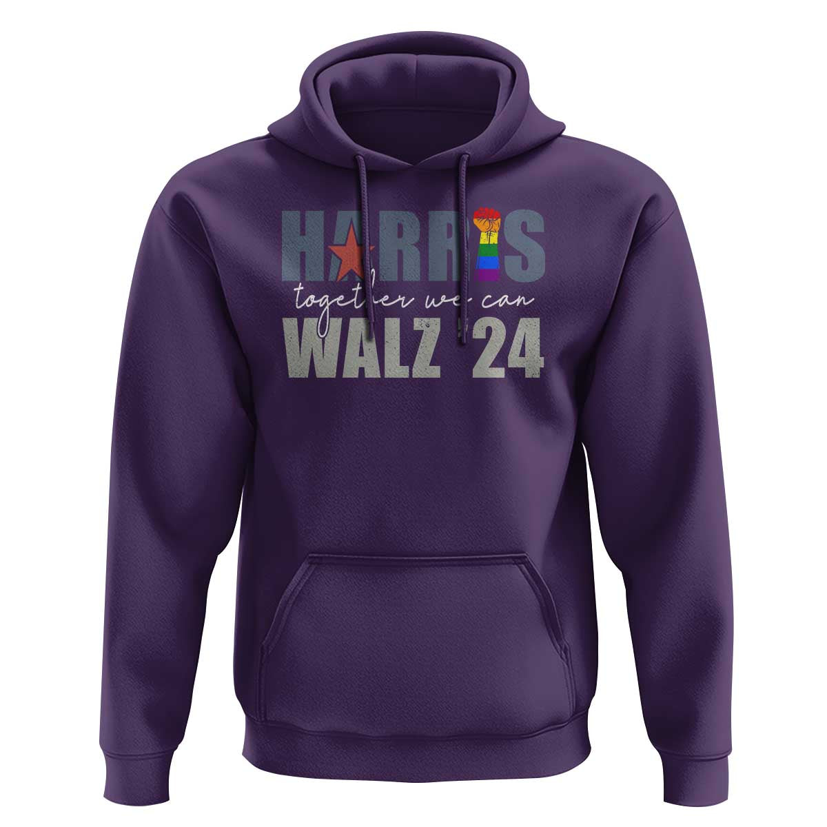 Harris Walz 2024 Hoodie Together We Can LGBTQ Rights - Wonder Print Shop
