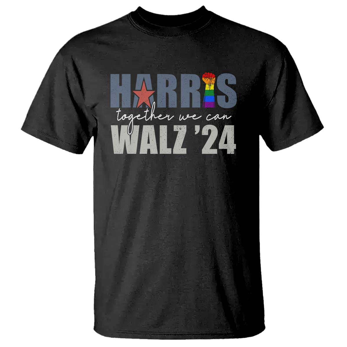 Harris Walz 2024 T Shirt Together We Can LGBTQ Rights - Wonder Print Shop