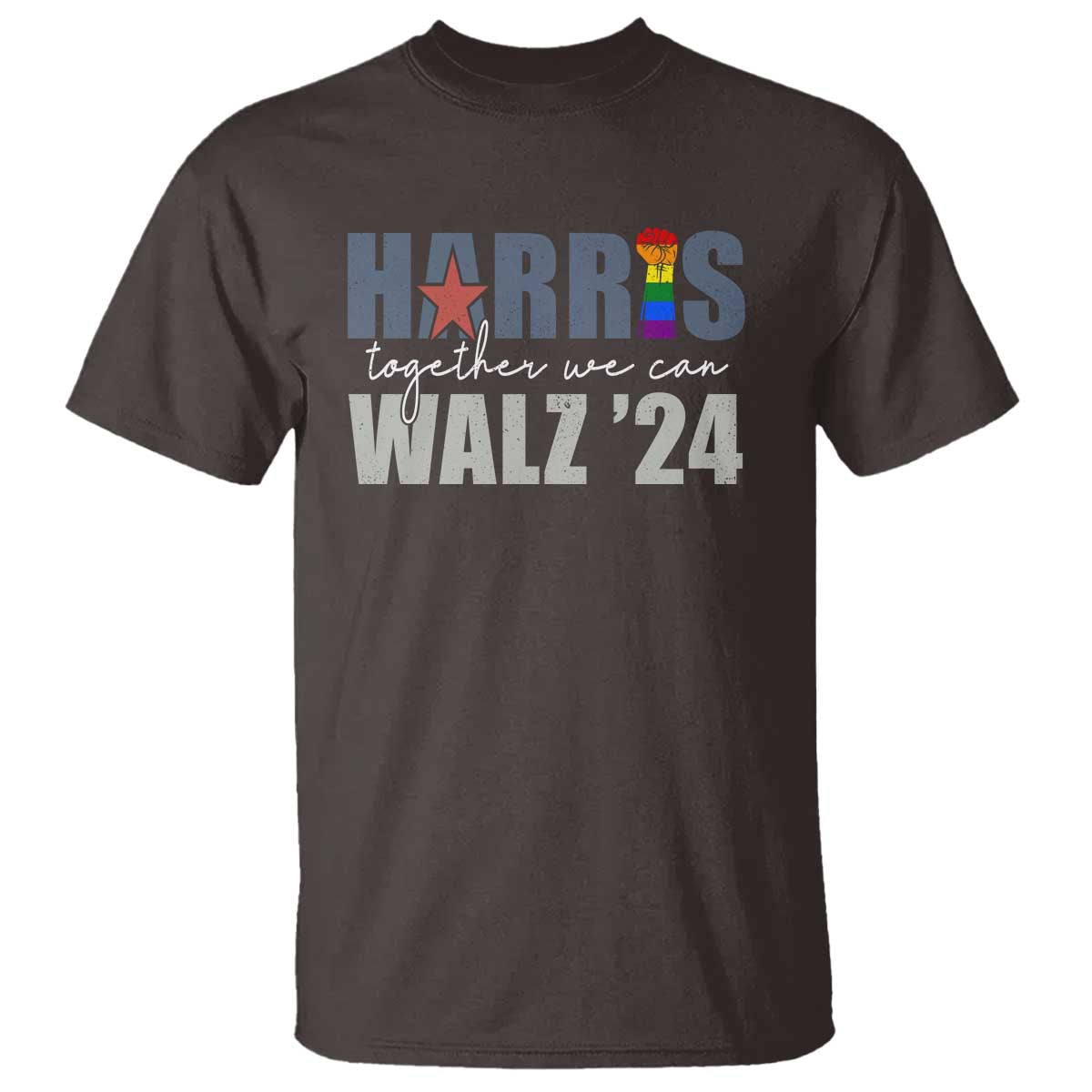 Harris Walz 2024 T Shirt Together We Can LGBTQ Rights - Wonder Print Shop