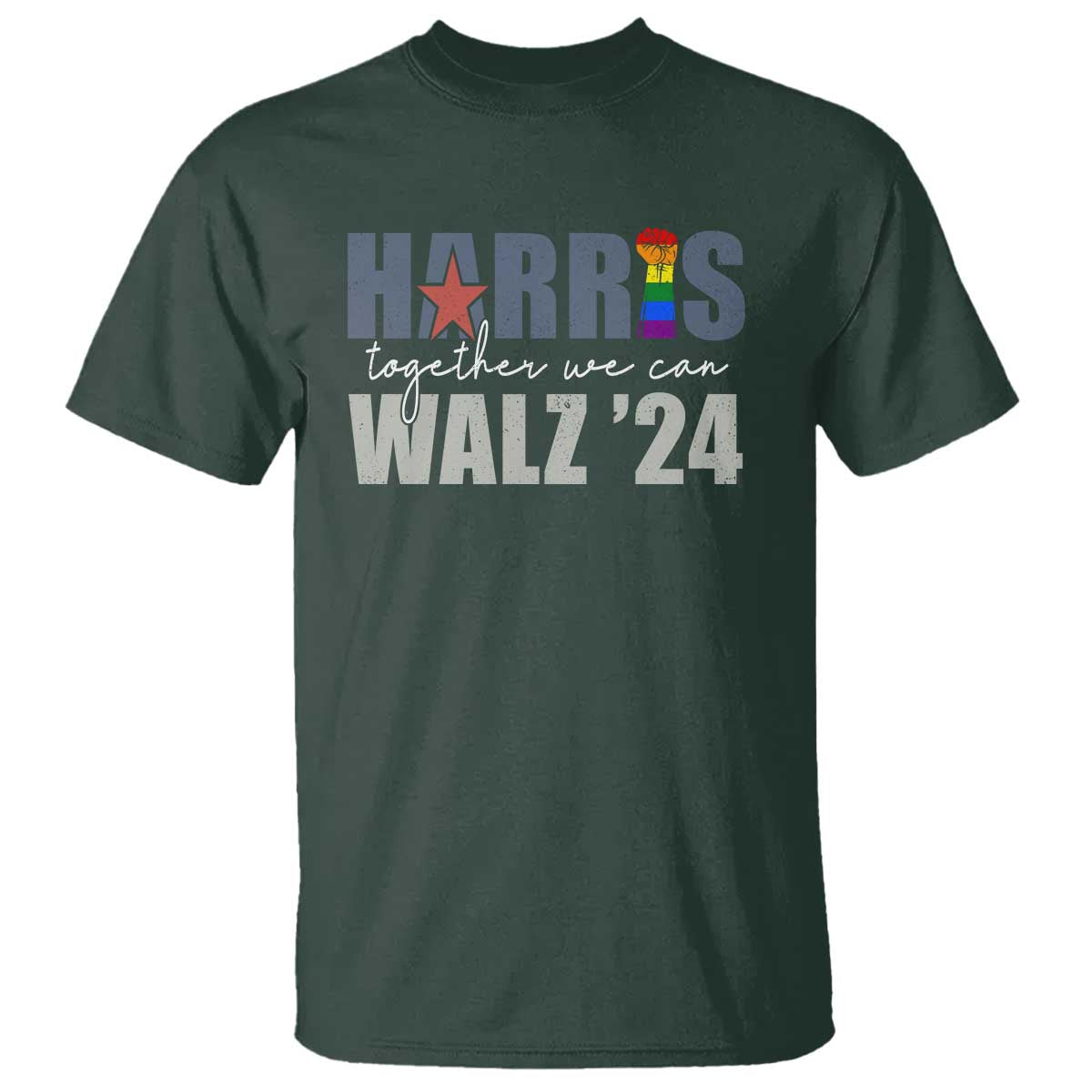 Harris Walz 2024 T Shirt Together We Can LGBTQ Rights - Wonder Print Shop