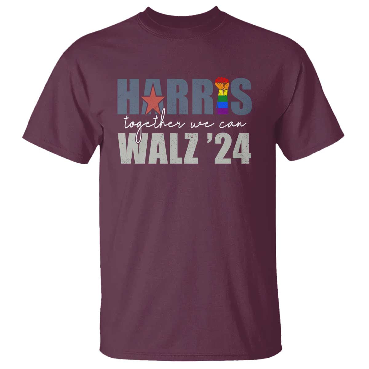 Harris Walz 2024 T Shirt Together We Can LGBTQ Rights - Wonder Print Shop