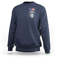 Harris Supporter Sweatshirt Comma-La Pocket American Cat Lady - Wonder Print Shop