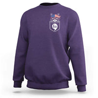 Harris Supporter Sweatshirt Comma-La Pocket American Cat Lady - Wonder Print Shop
