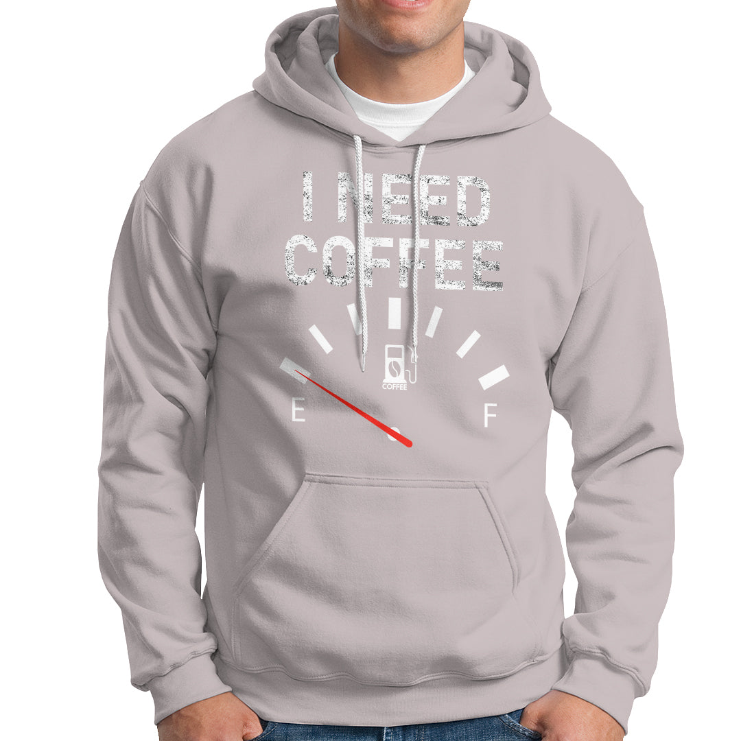 I Need Coffee Funny Coffee Meter Battery Hoodie - Wonder Print Shop