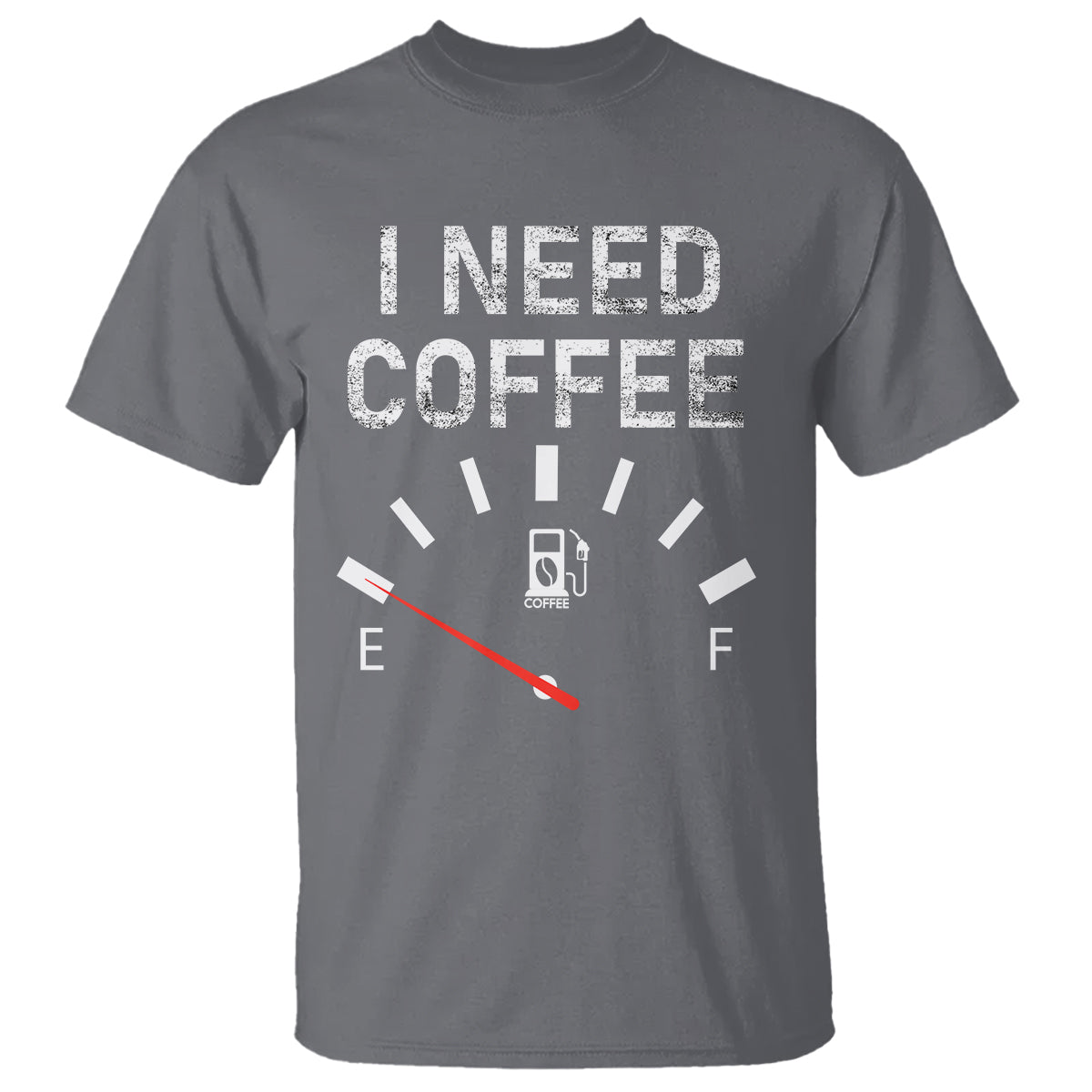 I Need Coffee Funny Coffee Meter Battery T Shirt - Wonder Print Shop