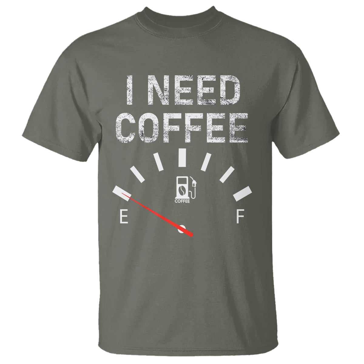 I Need Coffee Funny Coffee Meter Battery T Shirt - Wonder Print Shop