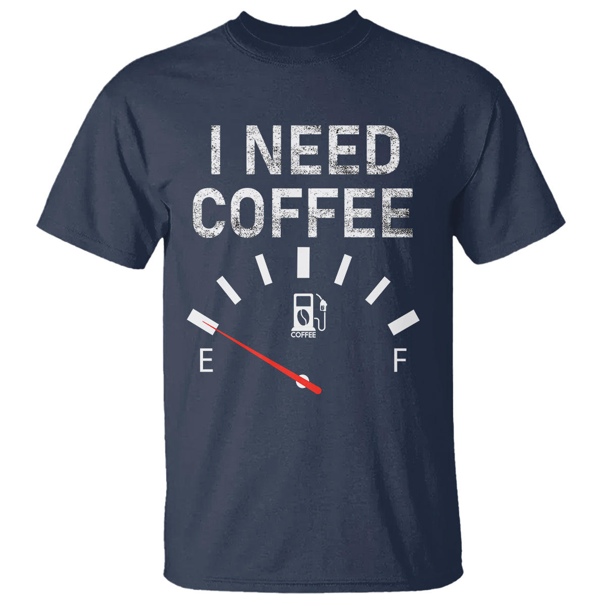 I Need Coffee Funny Coffee Meter Battery T Shirt - Wonder Print Shop