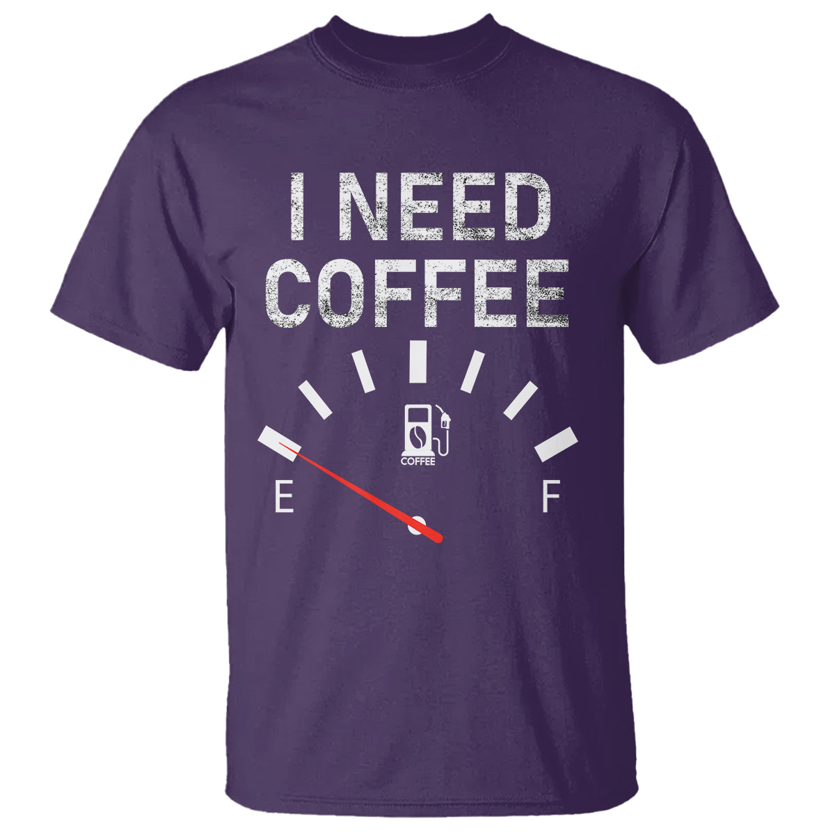 I Need Coffee Funny Coffee Meter Battery T Shirt - Wonder Print Shop