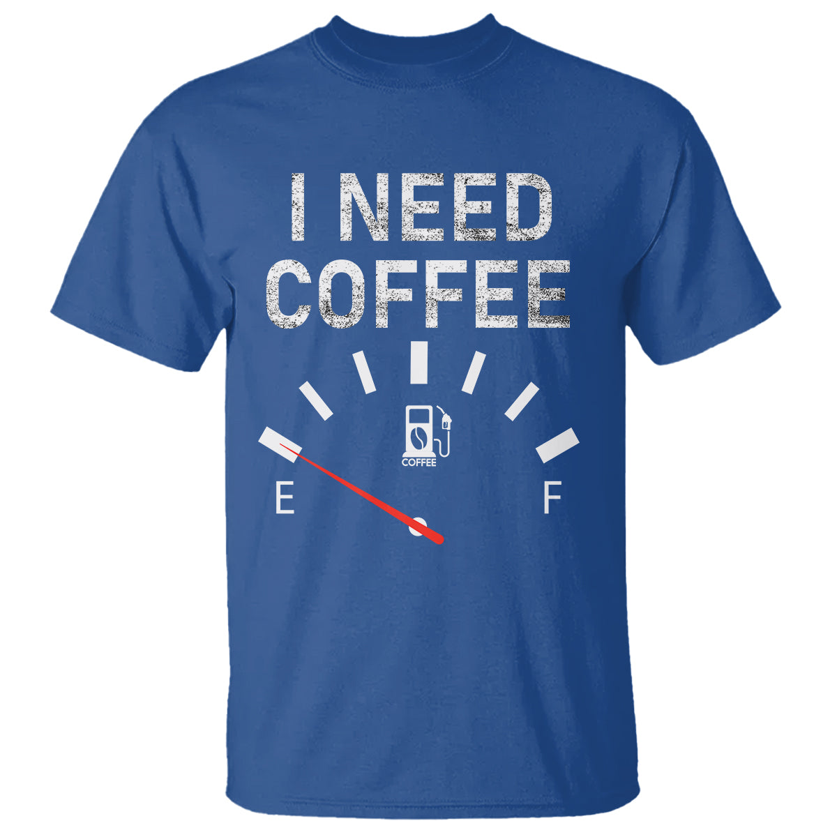 I Need Coffee Funny Coffee Meter Battery T Shirt - Wonder Print Shop
