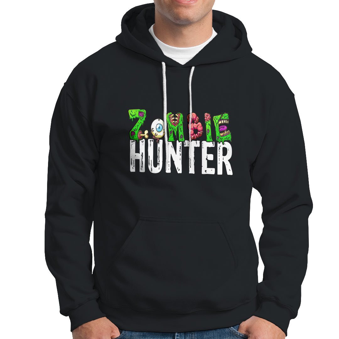 Zombie Hunter Eye Brain Hunting Halloween Costume Hoodie - Wonder Print Shop