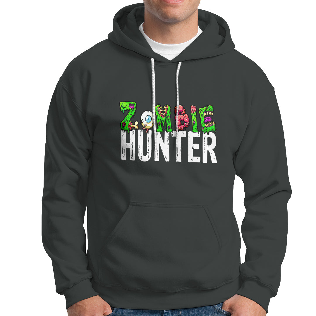 Zombie Hunter Eye Brain Hunting Halloween Costume Hoodie - Wonder Print Shop