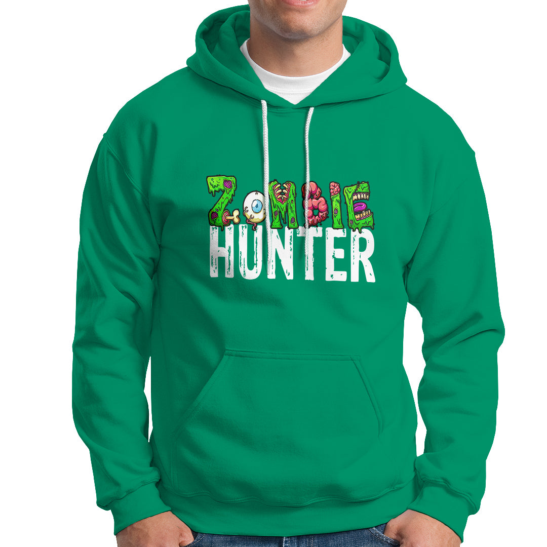 Zombie Hunter Eye Brain Hunting Halloween Costume Hoodie - Wonder Print Shop