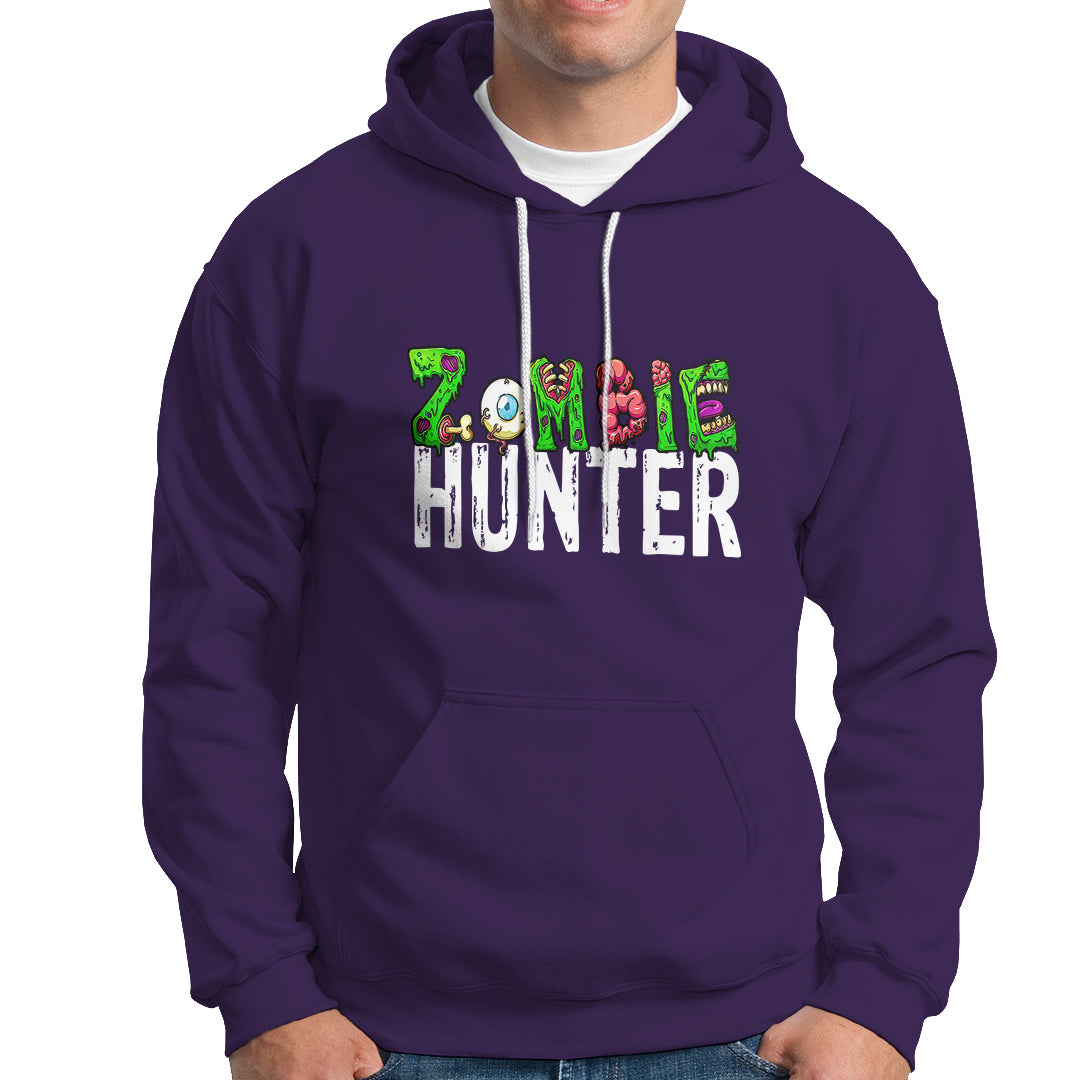Zombie Hunter Eye Brain Hunting Halloween Costume Hoodie - Wonder Print Shop