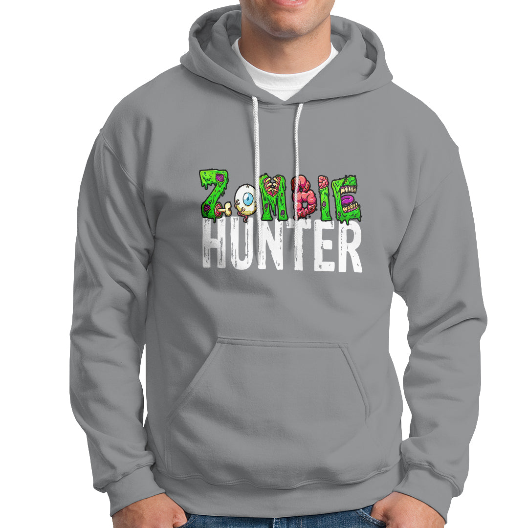 Zombie Hunter Eye Brain Hunting Halloween Costume Hoodie - Wonder Print Shop