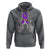 Just Breathe Purple Ribbon CF Cystic Fibrosis Awareness Hoodie - Wonder Print Shop