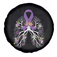 Just Breathe Purple Ribbon CF Cystic Fibrosis Awareness Spare Tire Cover TS09