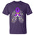 Just Breathe Purple Ribbon CF Cystic Fibrosis Awareness T Shirt - Wonder Print Shop