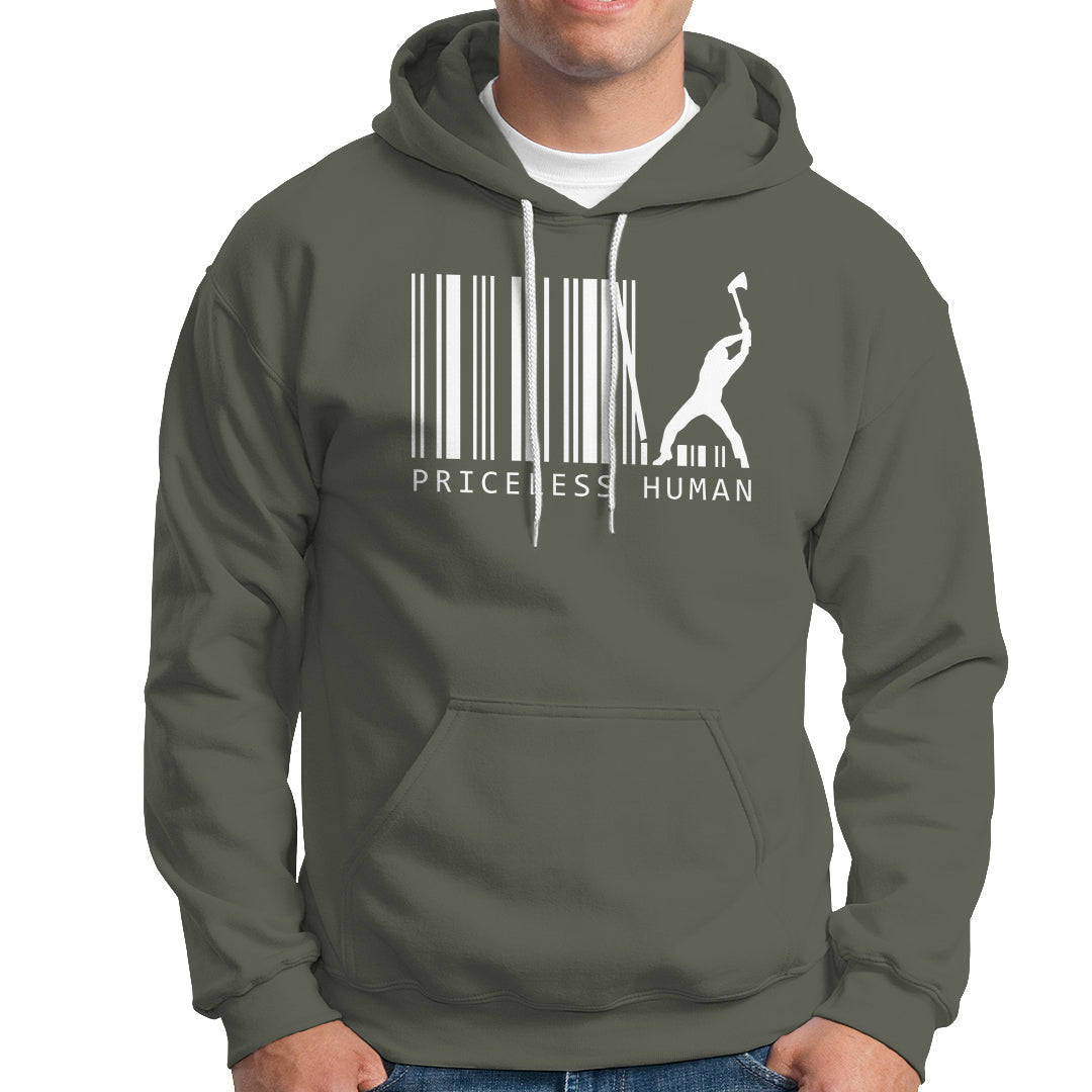Priceless Human Funny Barcode Hoodie - Wonder Print Shop