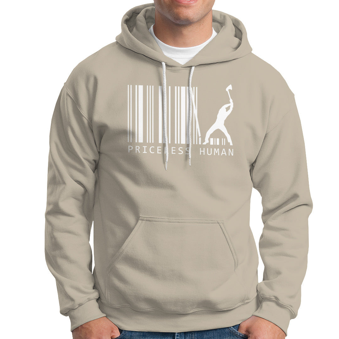 Priceless Human Funny Barcode Hoodie - Wonder Print Shop