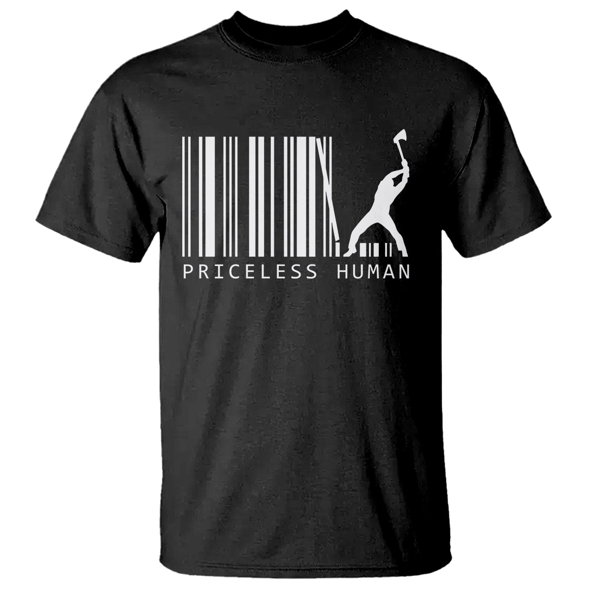 Priceless Human Funny Barcode T Shirt - Wonder Print Shop