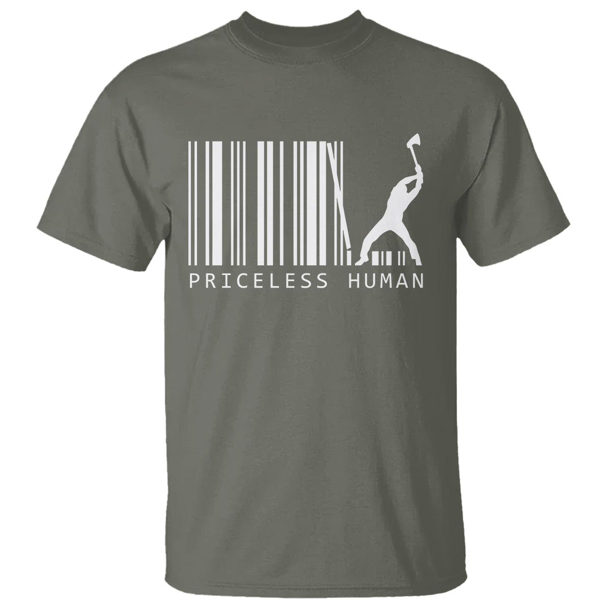 Priceless Human Funny Barcode T Shirt - Wonder Print Shop