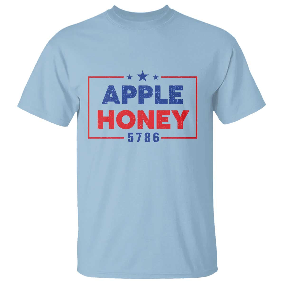 Rosh Hashanah Jewish T Shirt Apple Honey 5786 New Year Holiday 2025 - Wonder Print Shop
