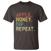 Rosh Hashanah Jewish T Shirt Apple Honey Dip Repeat - Wonder Print Shop