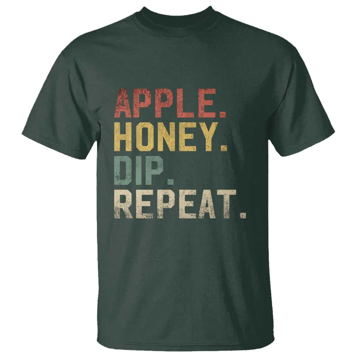 Rosh Hashanah Jewish T Shirt Apple Honey Dip Repeat - Wonder Print Shop