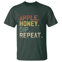 Rosh Hashanah Jewish T Shirt Apple Honey Dip Repeat - Wonder Print Shop