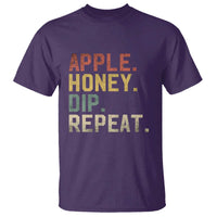 Rosh Hashanah Jewish T Shirt Apple Honey Dip Repeat - Wonder Print Shop