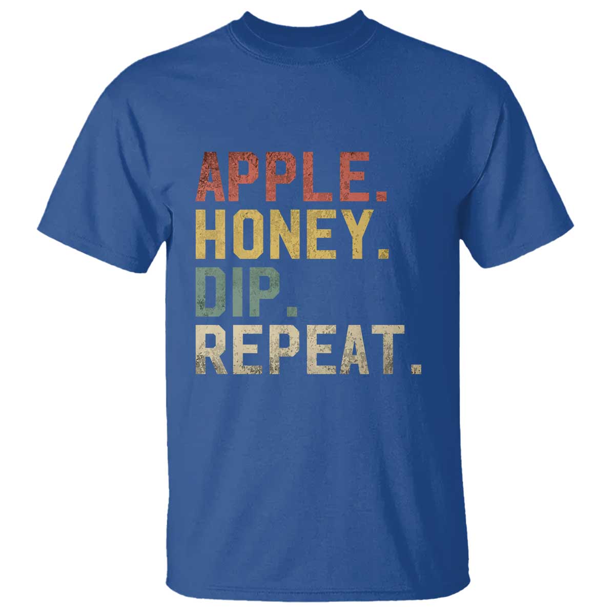 Rosh Hashanah Jewish T Shirt Apple Honey Dip Repeat - Wonder Print Shop