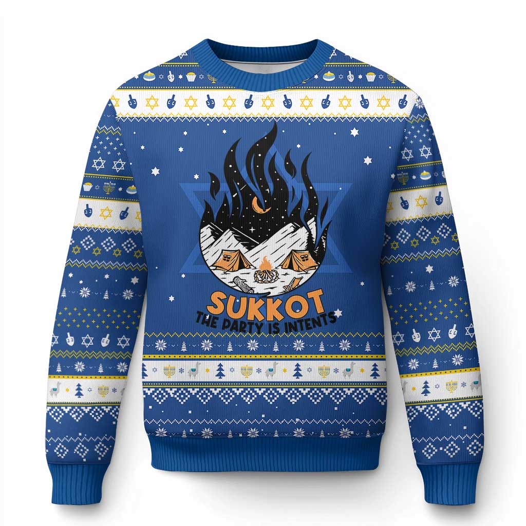 Sukkot Hanukkah Ugly Sweater The Party is Intents Jewish Holiday - Wonder Print Shop