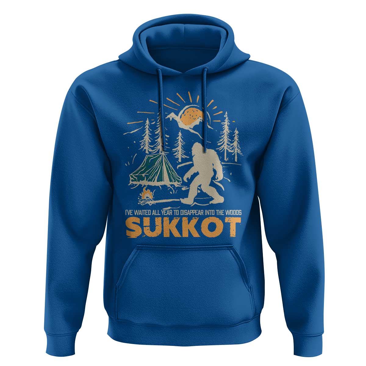 Funny Sukkot Hoodie I've Waited All Year For Sukkot Bigfoot Jewish Holiday