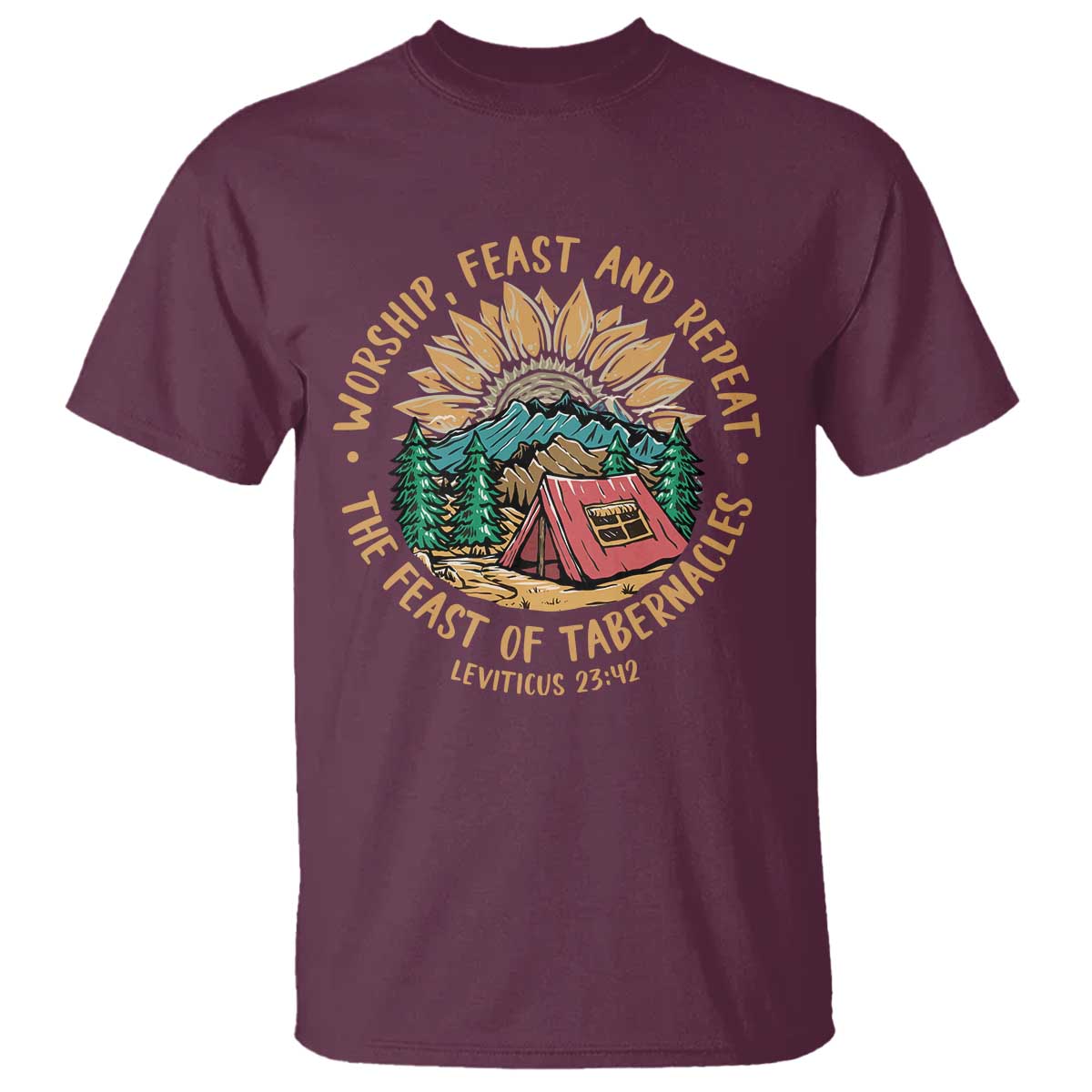 Sukkot T Shirt The Feast of Tabernacles Jewish Holiday - Wonder Print Shop