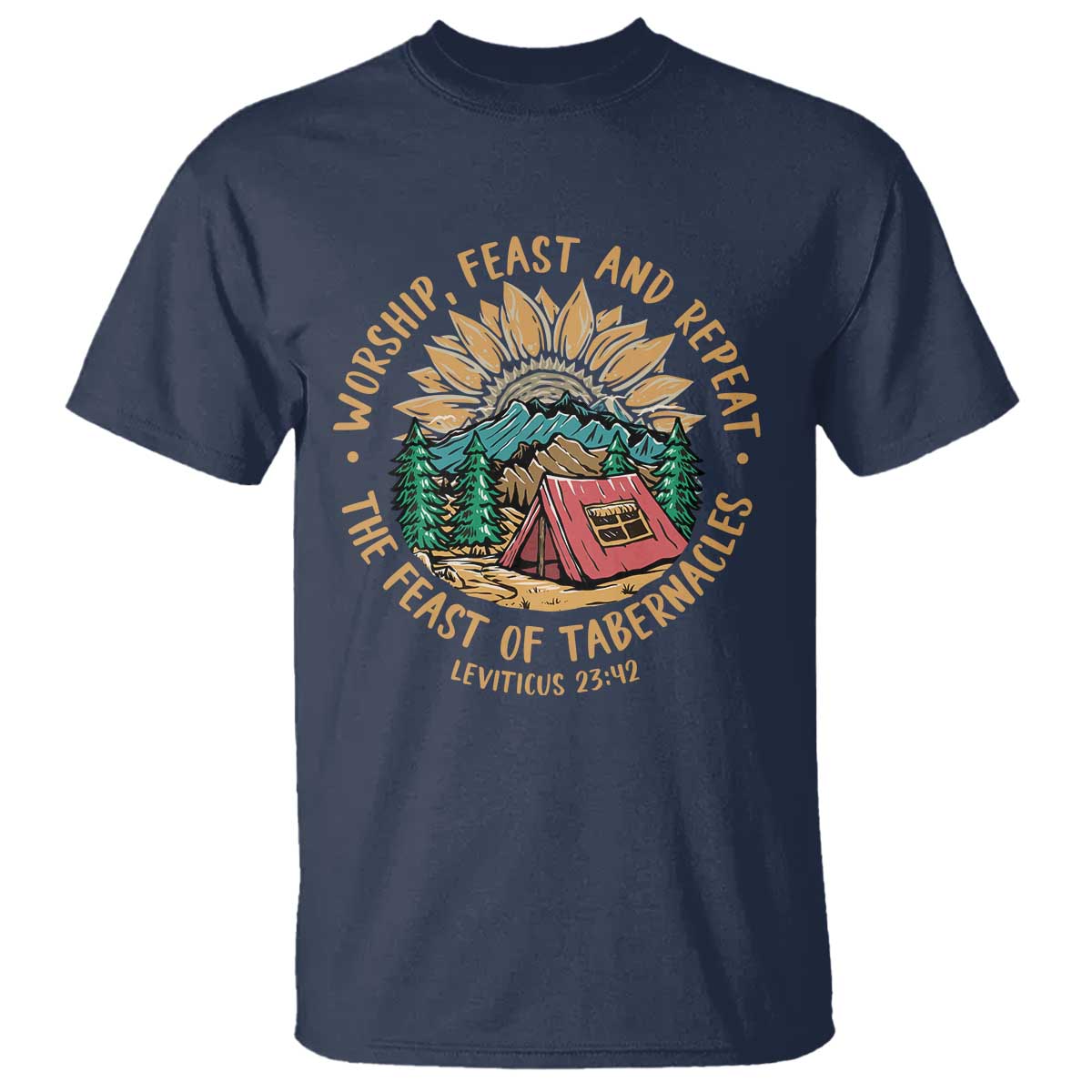 Sukkot T Shirt The Feast of Tabernacles Jewish Holiday - Wonder Print Shop