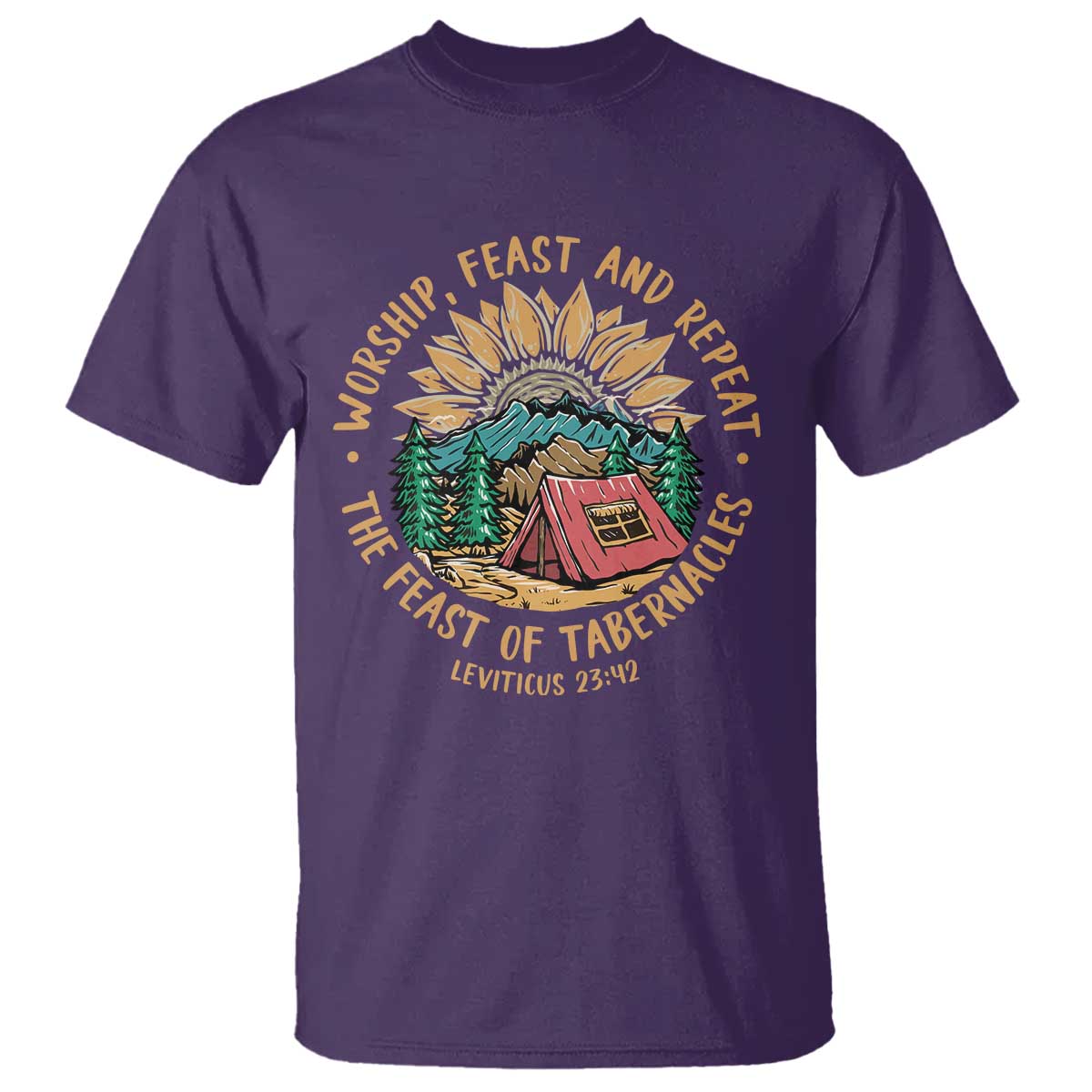 Sukkot T Shirt The Feast of Tabernacles Jewish Holiday - Wonder Print Shop