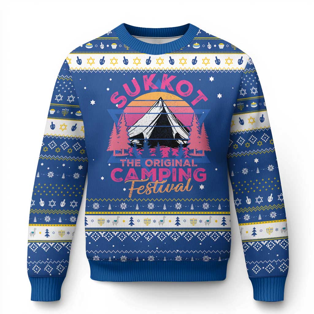Sukkot Hanukkah Ugly Sweater The Original Camping Festival Jewish Holiday - Wonder Print Shop