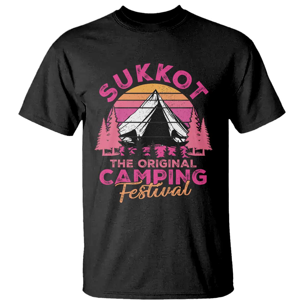 Sukkot T Shirt The Original Camping Festival Jewish Holiday - Wonder Print Shop